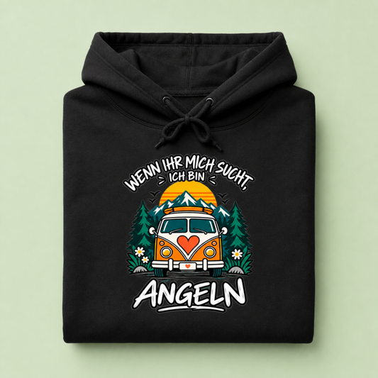 Wenn ihr mich sucht, ich bin angeln Unisex Hoodie