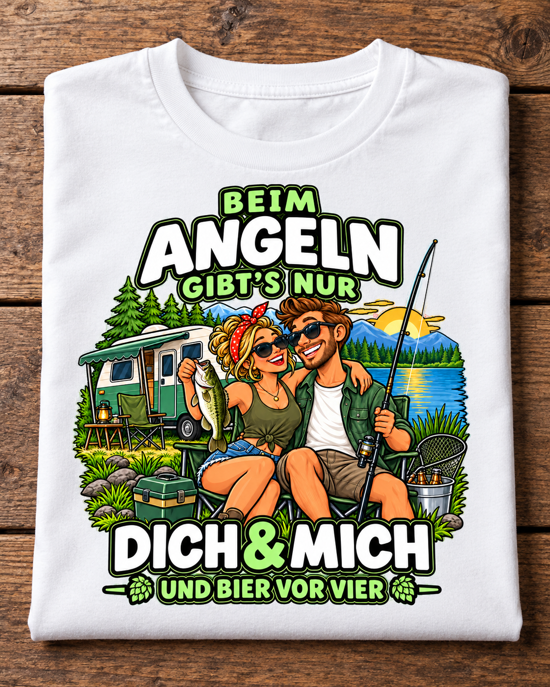 Beim Angeln gibt's nur Dich& Mich Unisex T-Shirt